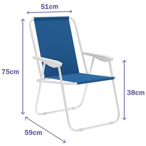 Sedia Pieghevole Marbueno 59 X 75 X 51 Cm - Foto 2