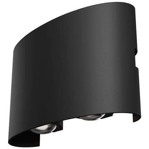 Lampada Da Parete Moderna Da Esterno Metallo Nero Luce Led 4w Ip54 - Foto 1