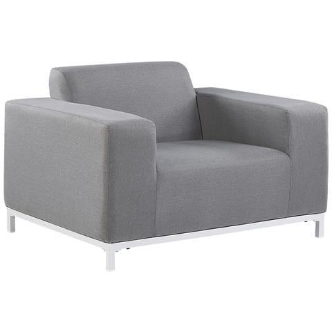 Set Di 2 Poltrone Da Giardino Grigio E Bianco Rovigo - Foto 2