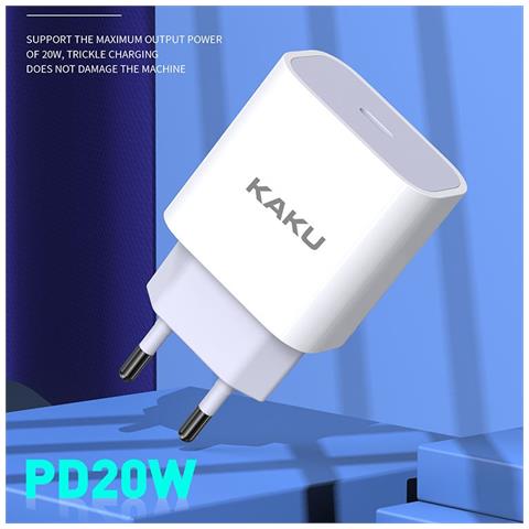 Caricabatterie Rapido A Filo Ksc-500 Heli 20w Qc3.0 Pd Type-c Bianco - Foto 2