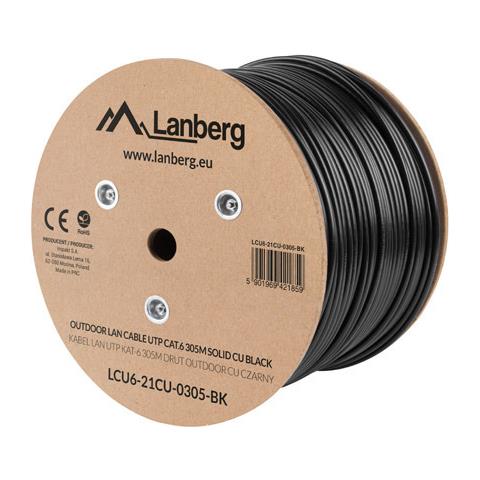 LCU6-21CU-0305-BK cavo di rete Nero 305 m Cat6 U /UTP (UTP) - Foto 1