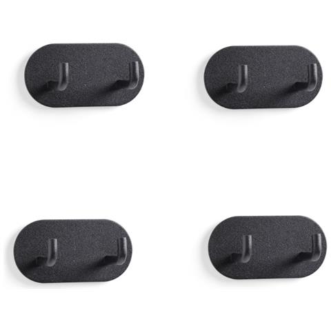 Ganci A Muro Appendiabiti Per Bagno Cucina Confezione Da 4 Black - Foto 1