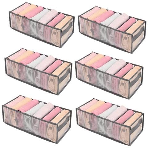 Organizzatore Di Vestiti Per Armadio Grigio 6 Pezzi 17x36x12cm - Foto 1