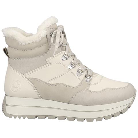 Beige Casual Closed Ladies Mid Height Boots Stivaletti Pelle Sintetica Scarpe Donna Beige Eu 37, N4002-60 - Foto 3