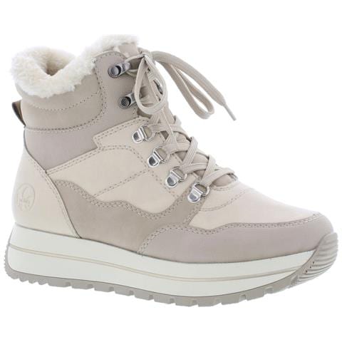 Beige Casual Closed Ladies Mid Height Boots Stivaletti Pelle Sintetica Scarpe Donna Beige Eu 37, N4002-60 - Foto 1