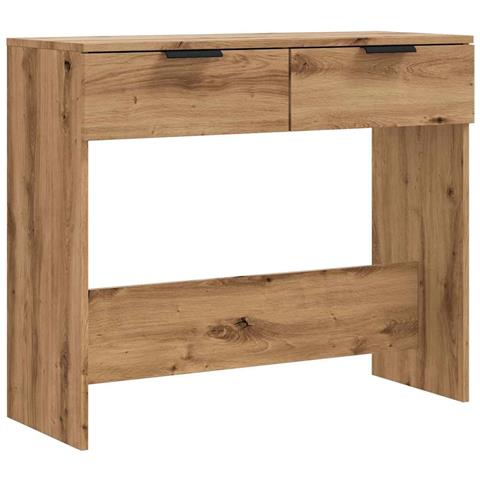 Tavolo Consolle Rovere Artigianale 90x36x75 Cm In Truciolato - Foto 2