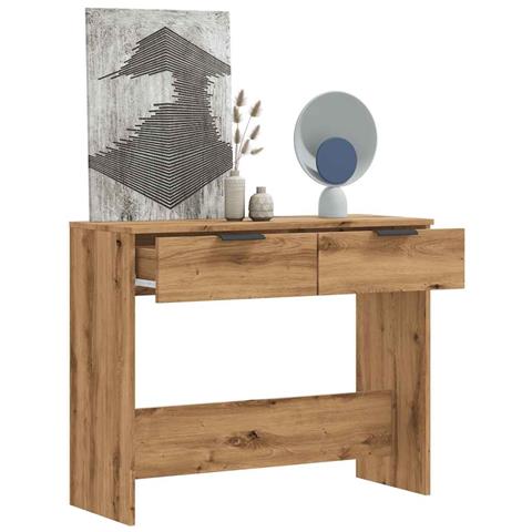 Tavolo Consolle Rovere Artigianale 90x36x75 Cm In Truciolato - Foto 1