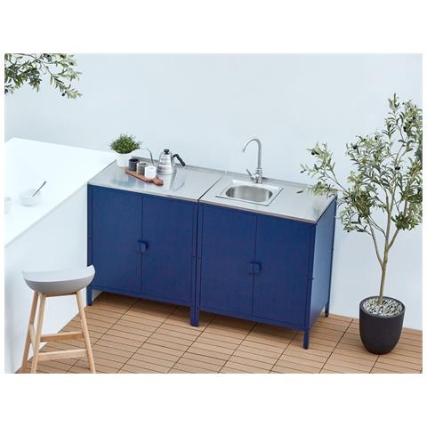 Mobile Da Cucina Da Esterni Acciaio Blu Vilama - Foto 1