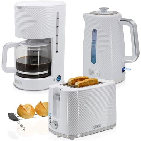 Skt1178wht Elegance Tostapane 2 Fette + Bollitore 1,7l+ Macchina Caffè Americano 10 Tazze Bianco - Foto 1