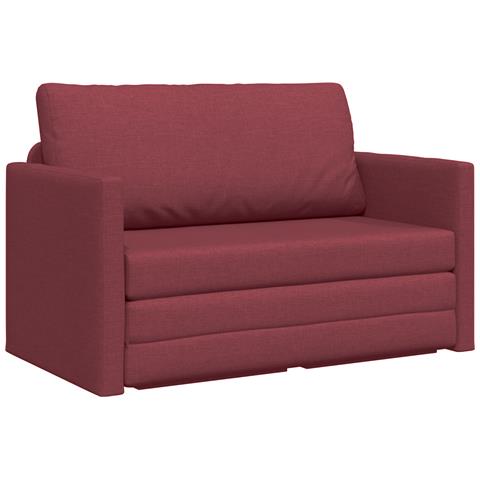 Divano letto piso 2 in 1 rosso vino 124x71x78 cm stoffa - Foto 1