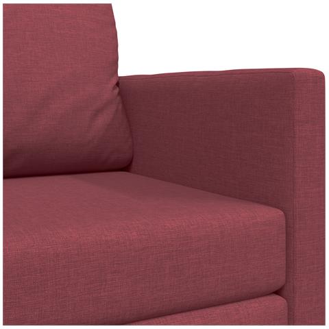 Divano letto piso 2 in 1 rosso vino 124x71x78 cm stoffa - Foto 9