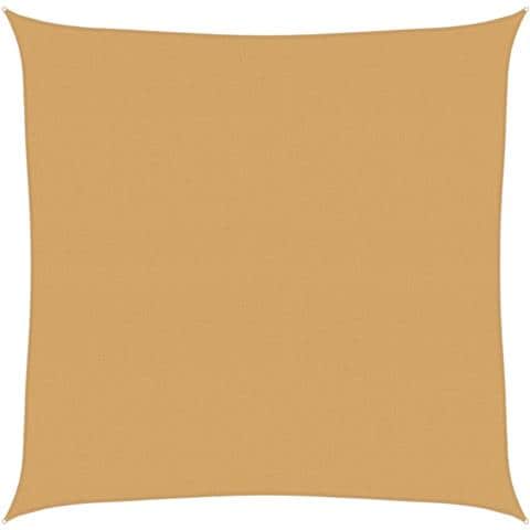 Vela Parasole 160 g/m² Quadrata Sabbia 4,5x4,5 m in HDPE - Foto 1