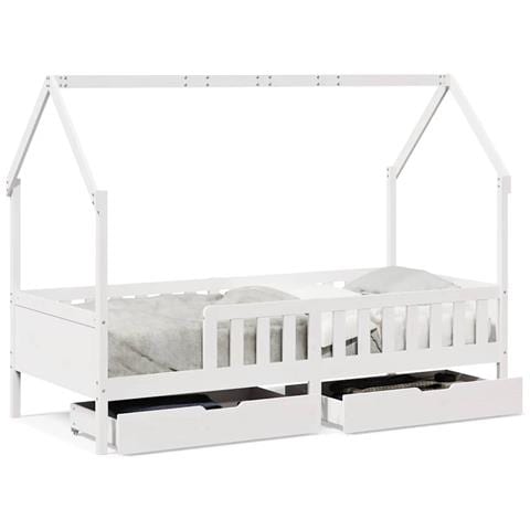 Giroletto per Bambini con Cassetti 90x190cm Legno Massello Pino - Foto 1