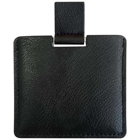 Specchietto Cosmetico Portatile In Acciaio Inossidabile Con Custodia In Pu Black - Foto 1