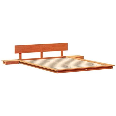 Struttura del letto Marrone 140 x 200 cm legno - Foto 1