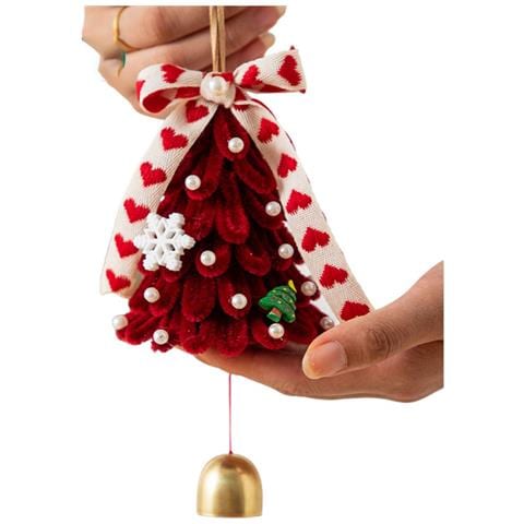 Set Di Ornamenti Natalizi Con Campanella E Bastoncino Ritorto - Decorazione Fai-da-te Per Albero E Auto - Foto 1