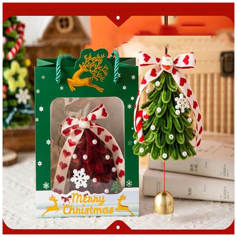 Set Di Ornamenti Natalizi Con Campanella E Bastoncino Ritorto - Decorazione Fai-da-te Per Albero E Auto - Foto 4