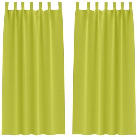 Tende con tende 2 pcs Mela verde 260x140cm Poliestere - Foto 1