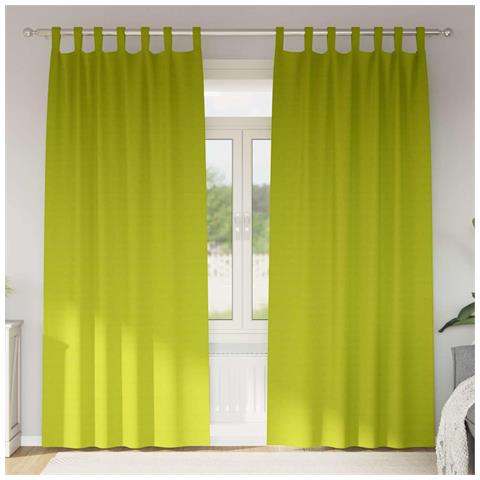 Tende con tende 2 pcs Mela verde 260x140cm Poliestere - Foto 2