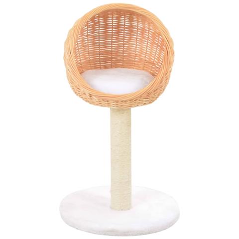 Lusso Casadino -  Albero Per Gatti Con Tiragraffi In Legno Di Salice Naturale - Foto 1