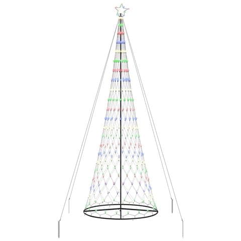 Albero di Natale LED Multicolore 138.5 x 138.5 x 399 cm Metallo - Foto 1
