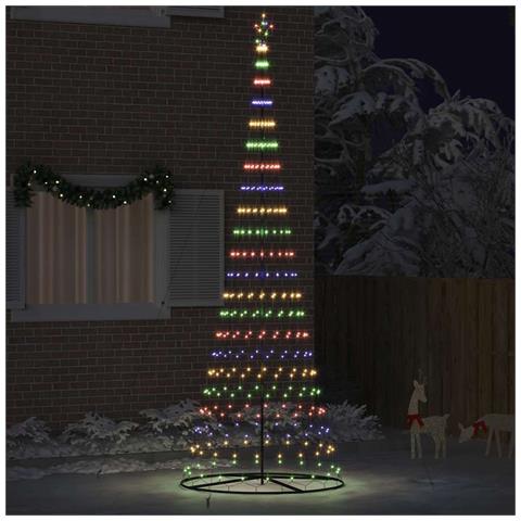 Albero di Natale LED Multicolore 138.5 x 138.5 x 399 cm Metallo - Foto 2