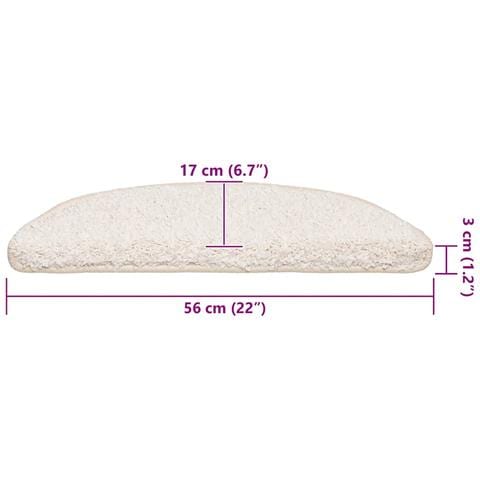 Tappetini per scale 20 pz 56x17x3 cm Bianco Semicircolari - Foto 8