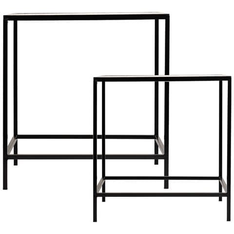 Set Di 2 Supporti In Mosaico Nero E Metallo - Foto 2