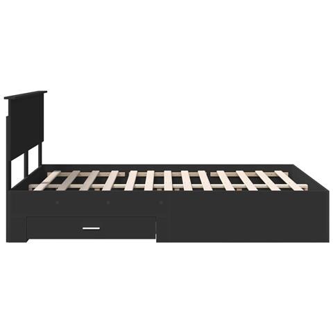 Struttura del letto Nero 140 x 190 cm Legno multistrato - Foto 9