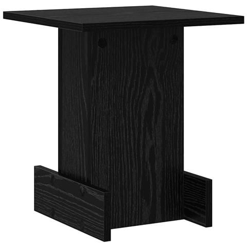 Tavolino Rovere Nero 35,5 x 35 x 40 cm Legno multistrato - Foto 1
