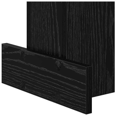 Tavolino Rovere Nero 35,5 x 35 x 40 cm Legno multistrato - Foto 9