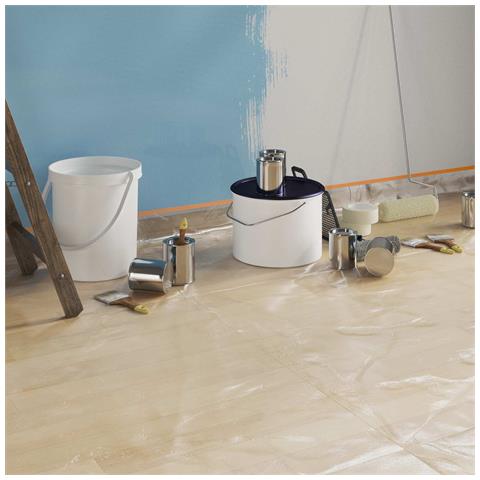 Telo per polvere con nastro adesivo 6 pcs 240 x 2000 cm HDPE - Foto 2