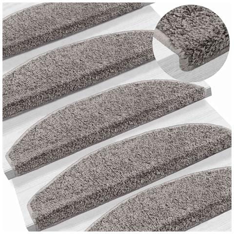 Tappetini per scale autoadesivi Semicircolare 15 pcs Grigio - Foto 2