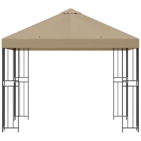 Gazebo 3 x 3 m Beige Poliestere e Acciaio 190 gsm - Foto 7