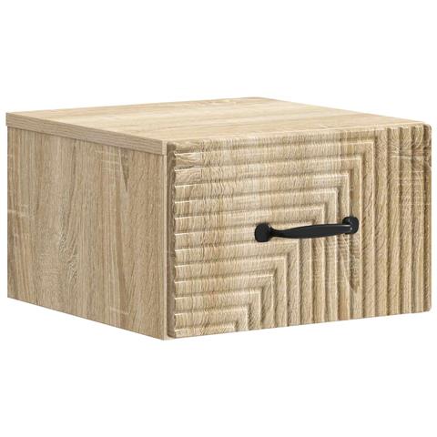 Mobiletto da notte a muro Rovere Sonoma 34,5 x 33 x 20 cm - Foto 1