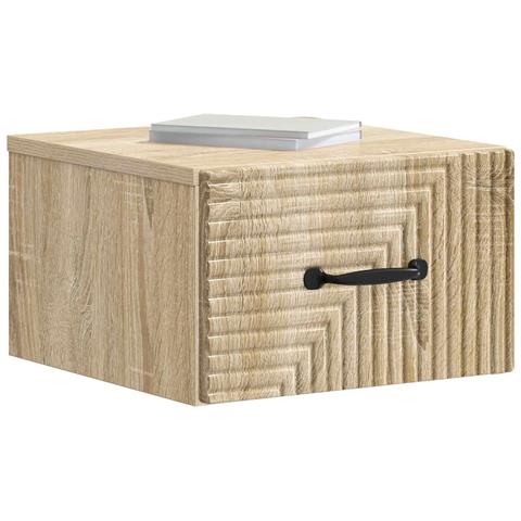 Mobiletto da notte a muro Rovere Sonoma 34,5 x 33 x 20 cm - Foto 2