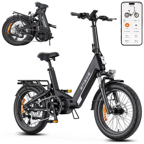 L20 3.0 Pro Bicicletta elettrica pieghevole motore centrale 250W, sensore di coppia 100Nm, autonomia fino a 140 km, batteria 48V 15Ah, sospensione integrale, ricarica rapida 2 ore, antifurto GPS intelligente, freni idraulici, Nero - Foto 1