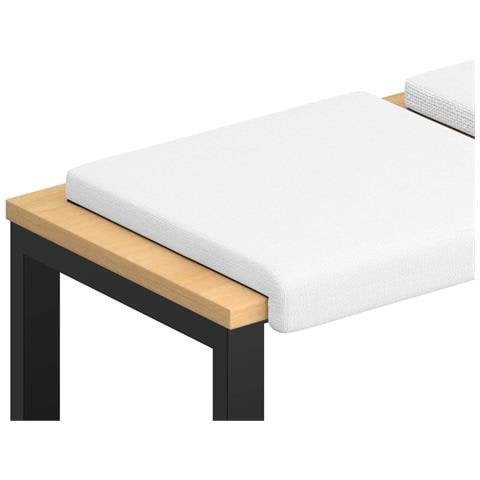 Cuscino per panchina 4 pz Tessuto Bianco Profondità 35 cm - Foto 1