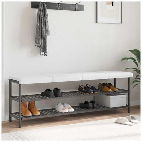 Cuscino per panchina 4 pz Tessuto Bianco Profondità 35 cm - Foto 2