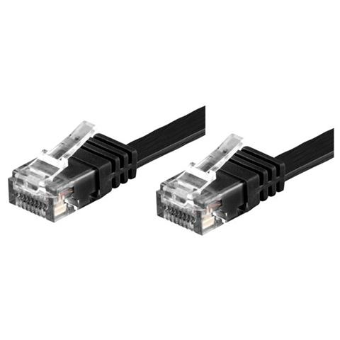ICOC U6EB-FL-100BK - Cavo di rete Patch piatto in Rame Cat. 6 Nero UTP 10 m - Foto 1