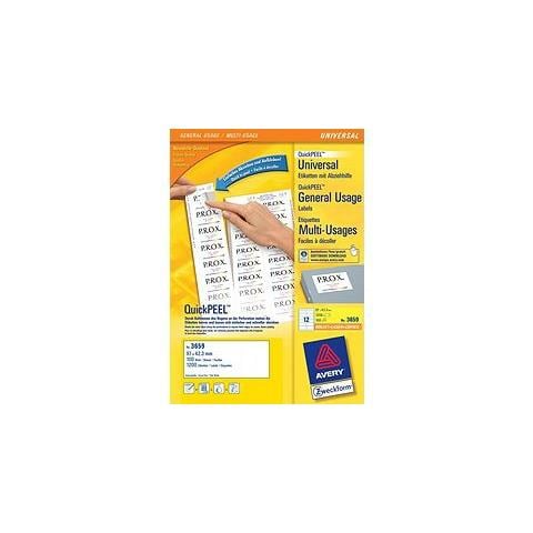 Etichette Universale in Carta 97 x 42.3 mm Confezione 100 fogli - Foto 1