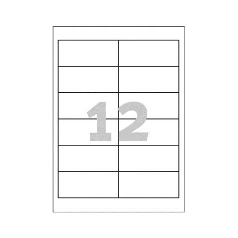 Etichette Universale in Carta 97 x 42.3 mm Confezione 100 fogli - Foto 2