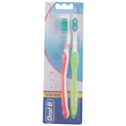 Shiny Clean Cepillo Dental Medio 2 Pz - Foto 1