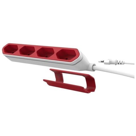 Powerbar Rosso Presa Multipla 4posticorrente Rosso - Foto 1