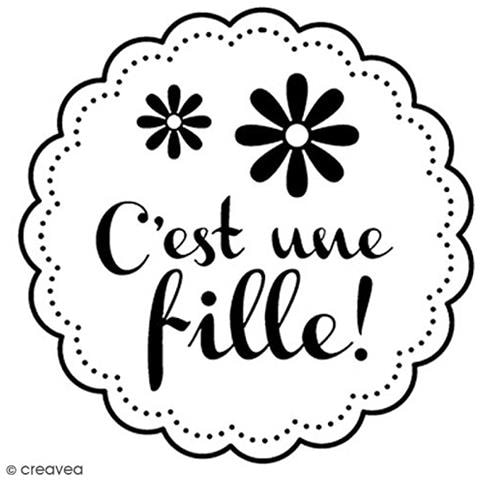 È Una Ragazza Timbro, Legno, Nero, 3,5 x 3,5 x 3,5 cm - Foto 2