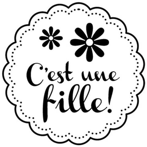 È Una Ragazza Timbro, Legno, Nero, 3,5 x 3,5 x 3,5 cm - Foto 3