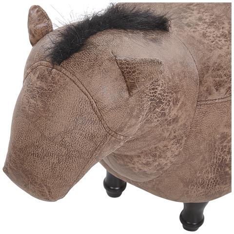 Pouf Animaletto In Tessuto Marrone Horse - Foto 16