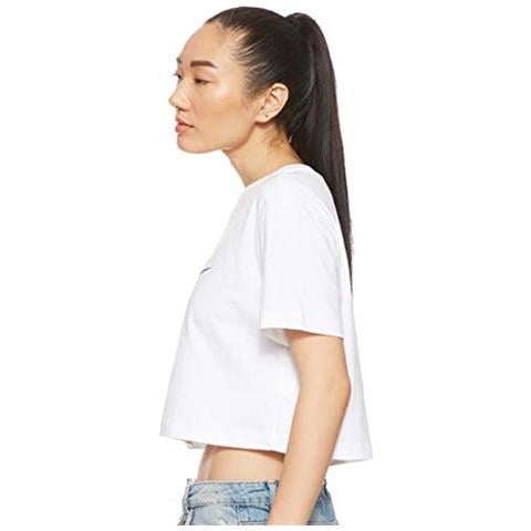 W Nsw Tee Essntl Crp Icn Ftr Donnabianco / Nero Xs - Foto 2