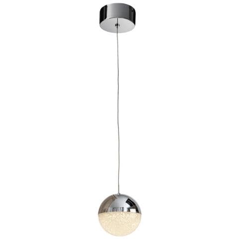 Sospensione A Soffitto Con Globo Led Integrato, Cromata - Foto 9