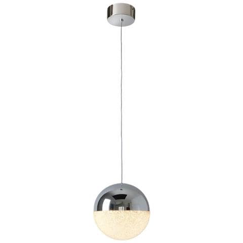 Sospensione A Soffitto Con Globo Led Integrato, Cromata - Foto 2
